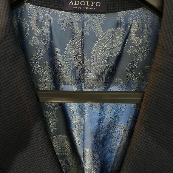 Adolfo Blue Men’s Suit - Picture 3 of 9